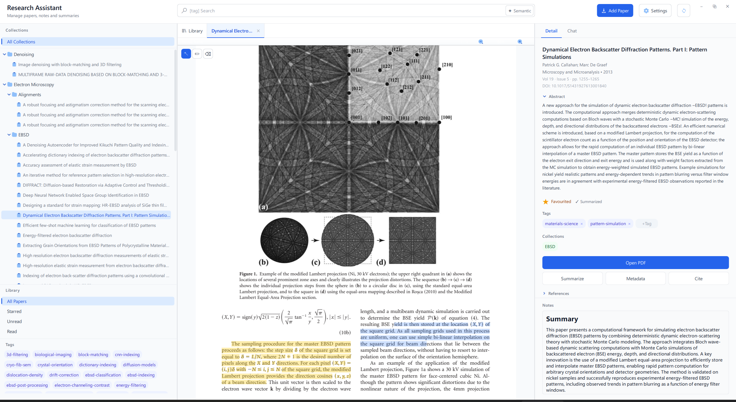 Built-in PDF viewer in Research Assistant